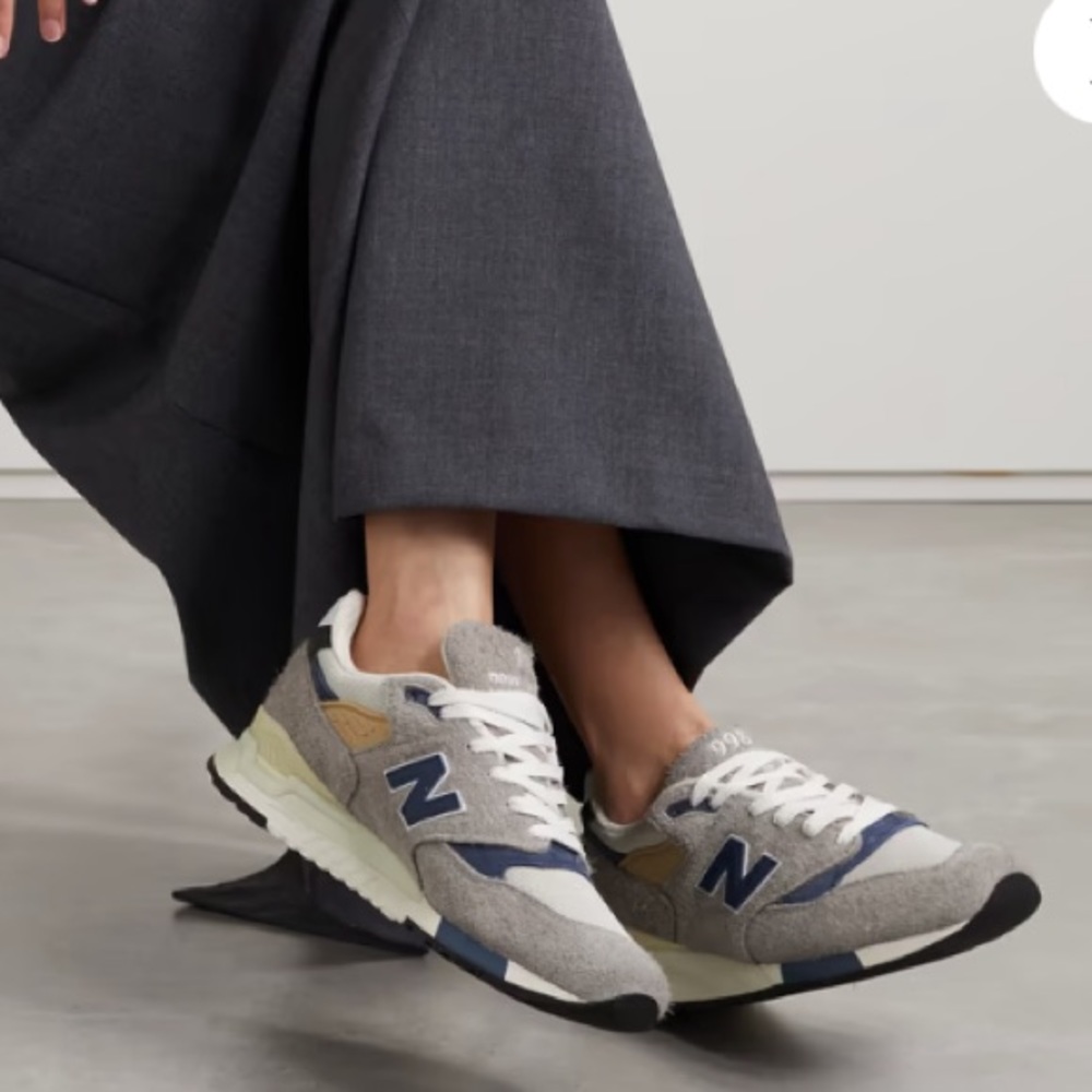 New Balance Gray and Blue Sneakers